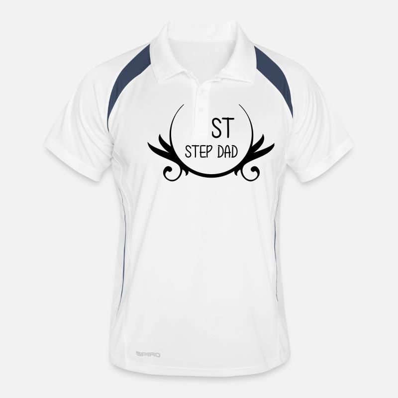 Best Step Dad - Männer Polo atmungsaktiv - Weiß/Navy