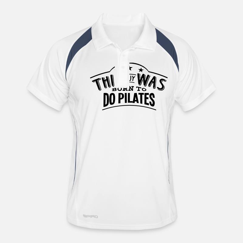 this guy was born to do pilates - Men's Polo breathable - white/navy