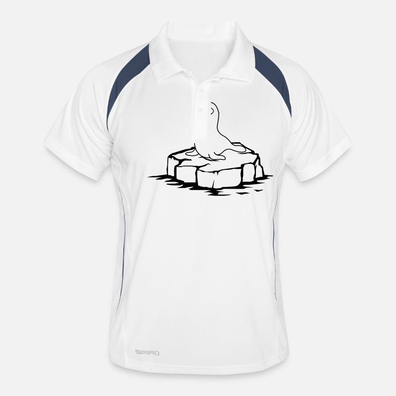 seehund auf eis Männer Polo atmungsaktiv