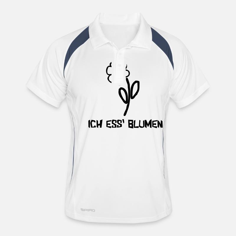 Ich ess Blumen Männer Polo atmungsaktiv