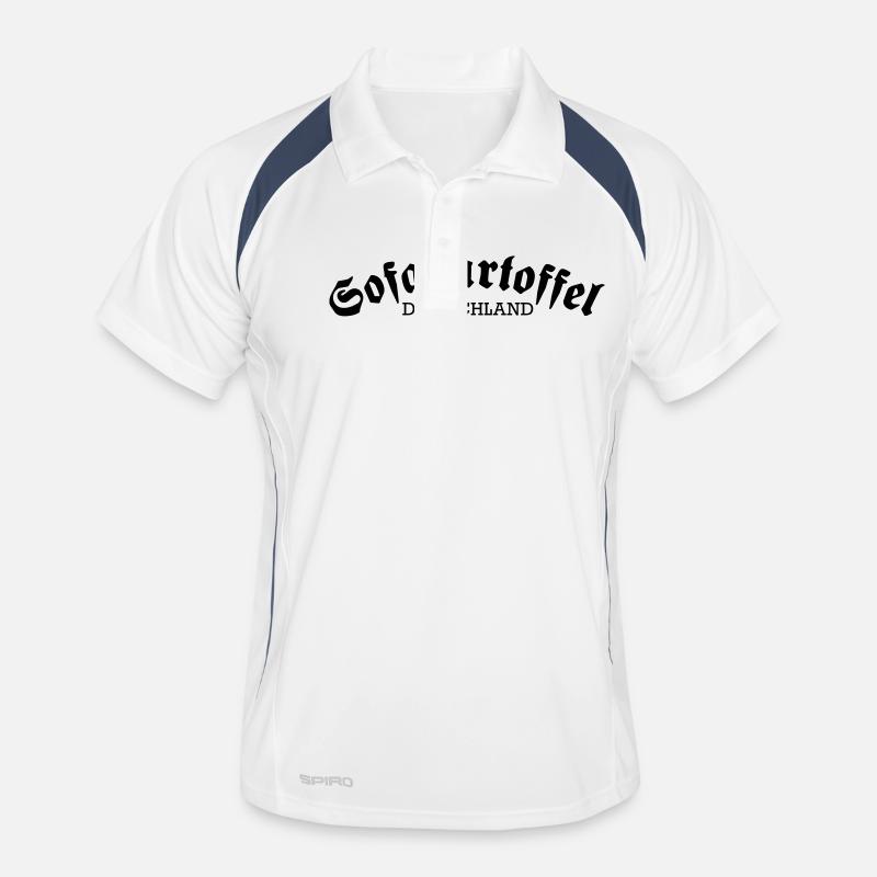 SOFARR KARRTOFFEL - Men's Polo breathable - white/navy