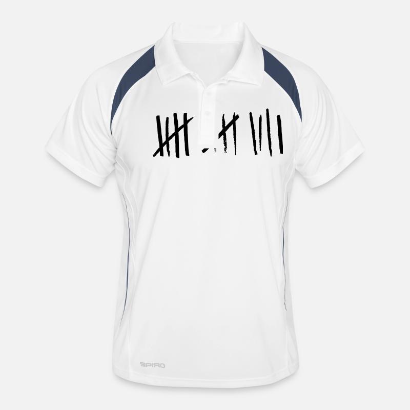 Einer geht noch... - Männer Polo atmungsaktiv - Weiß/Navy