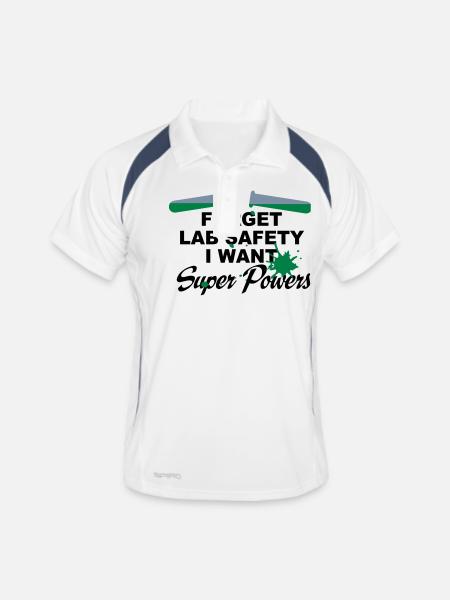 superpowers - Polo respirant Homme - blanc/marine - Devant