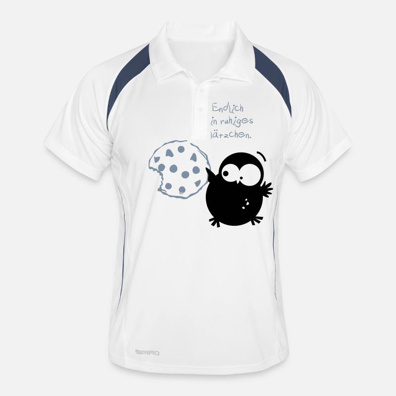 Eine Eule // Endlich ein ruhiges Plätzchen. Männer Polo atmungsaktiv