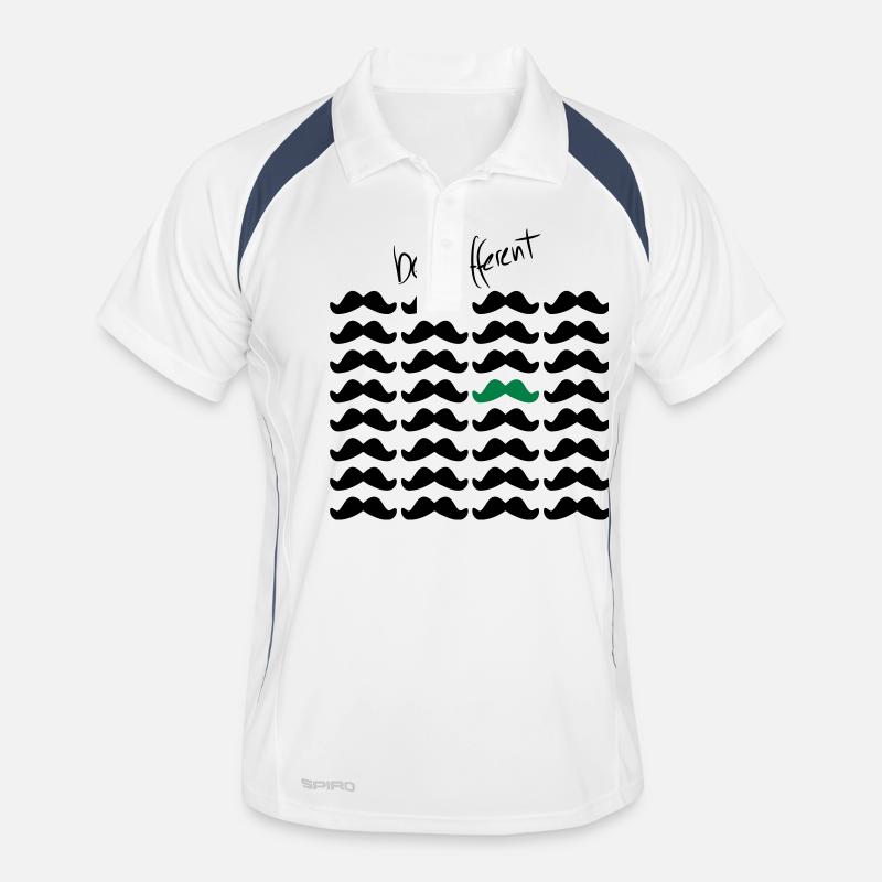 Mustache Moustache "be different" 2c Männer Polo atmungsaktiv