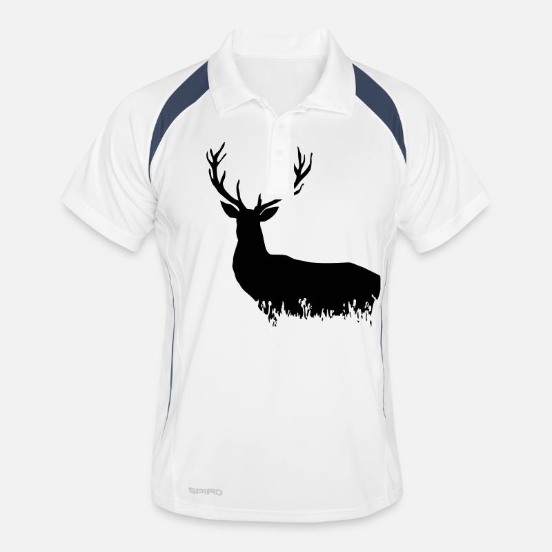 Deer - Hirsch Männer Polo atmungsaktiv