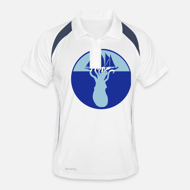 Octopus Ship Attack Sailing Sailing Ship Monster Men's Polo breathable