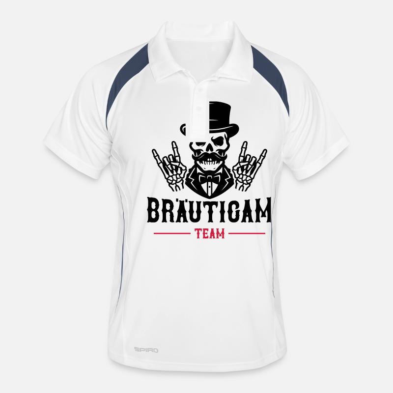 Team Bräutigam Skull Männer Polo atmungsaktiv