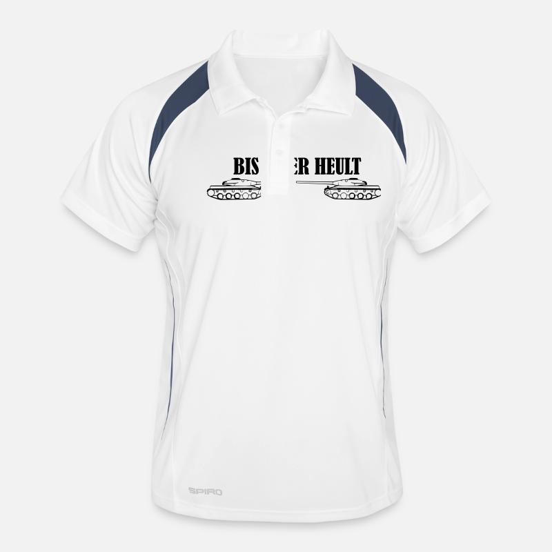 Bis einer heult - Männer Polo atmungsaktiv - Weiß/Navy