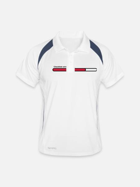 checklist - Men's Polo breathable - white/navy