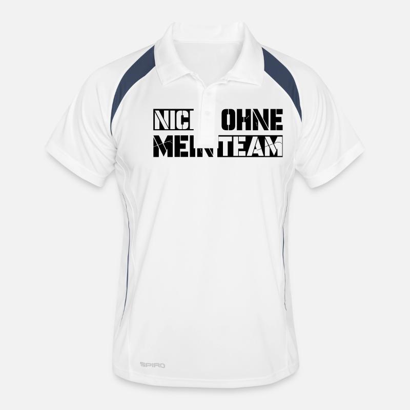 ohne mein team Männer Polo atmungsaktiv