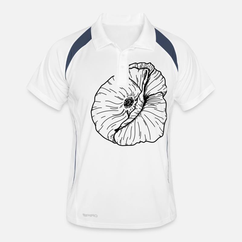 Fleur de coquelicot 20 Plan de travail 12 Polo respirant Homme