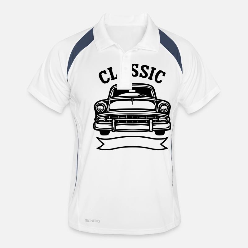 Oldtimer Automobil Männer Polo atmungsaktiv