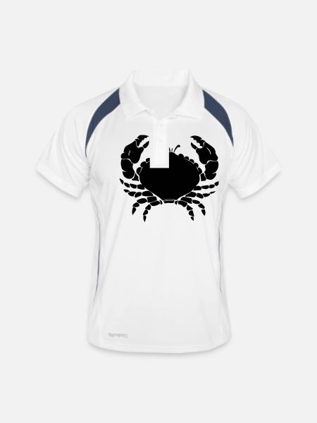 crab - Men's Polo breathable - white/navy - Front