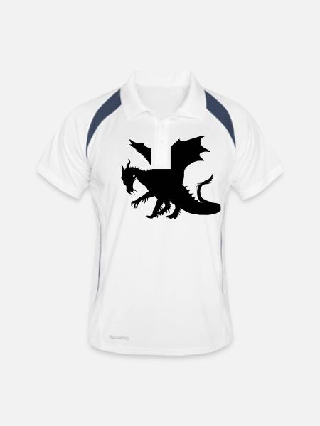 Dragon - Men's Polo breathable - white/navy - Front