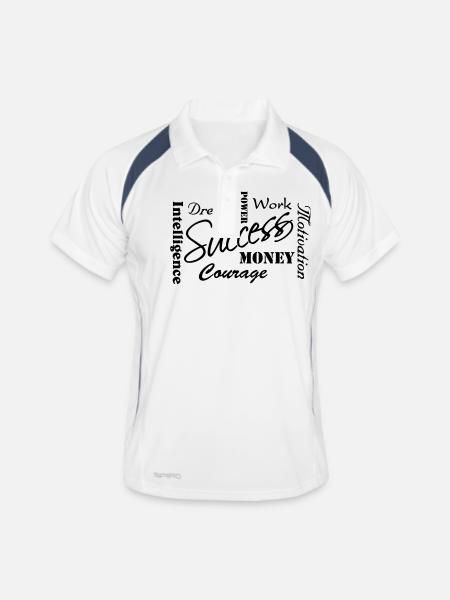 Success - Polo respirant Homme - blanc/marine - Devant