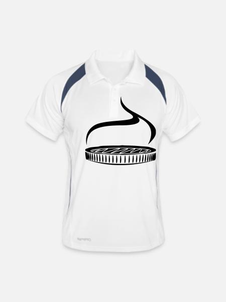 tarte - Polo respirant Homme - blanc/marine - Devant