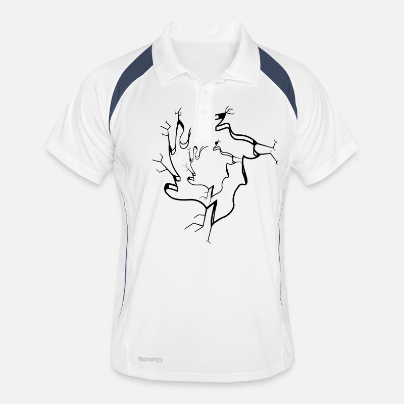 Loch zwei Löcher risse Männer Polo atmungsaktiv