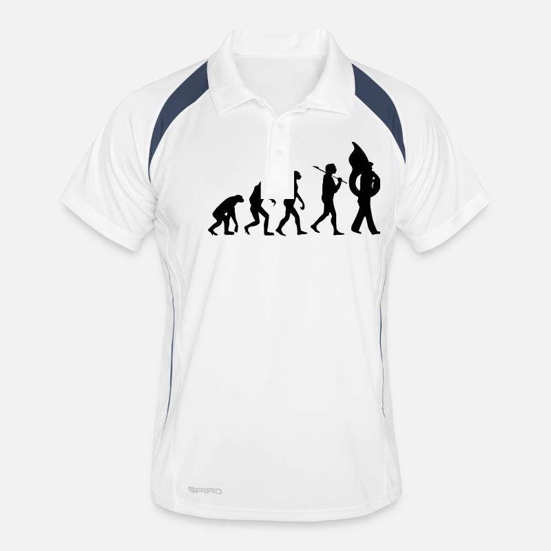Tuba Evolution fanfare drôle de Darwin Polo respirant Homme