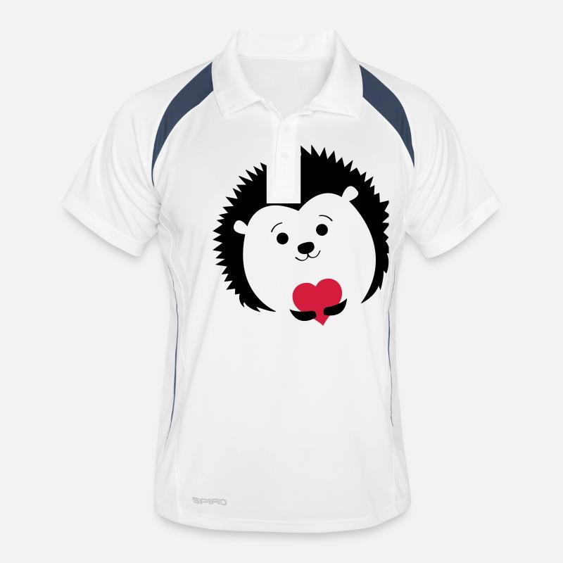 suesser_igel - Men's Polo breathable - white/navy
