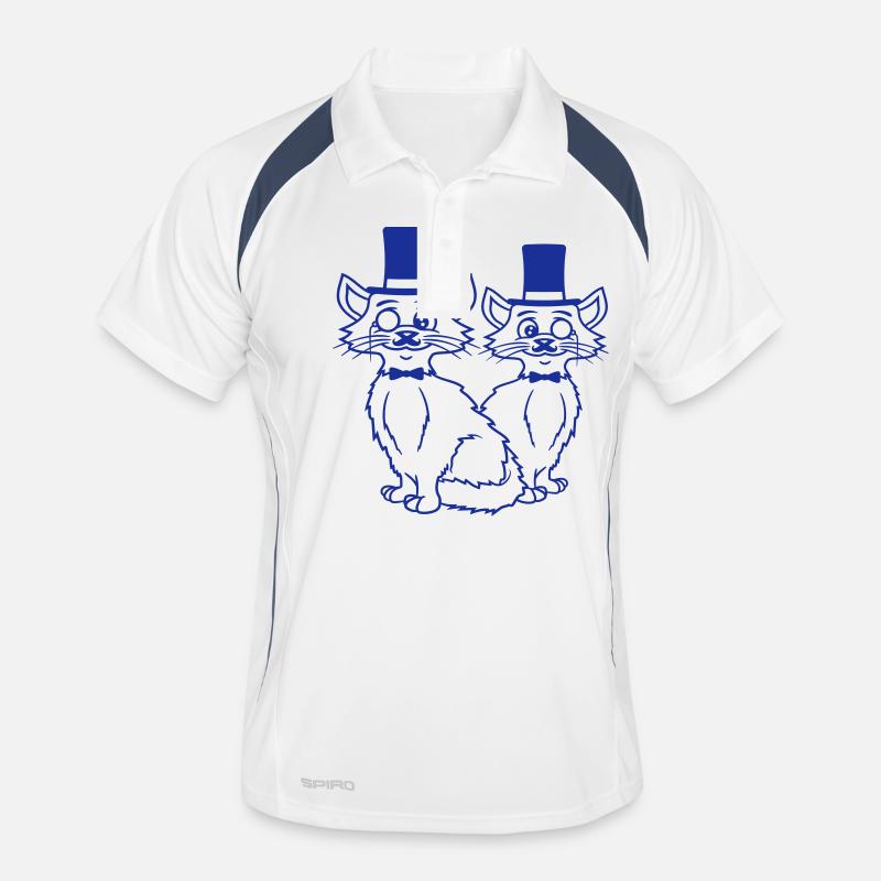 Sir Cats Gentlemen Top Hat Monocle Men's Empire Men's Polo breathable