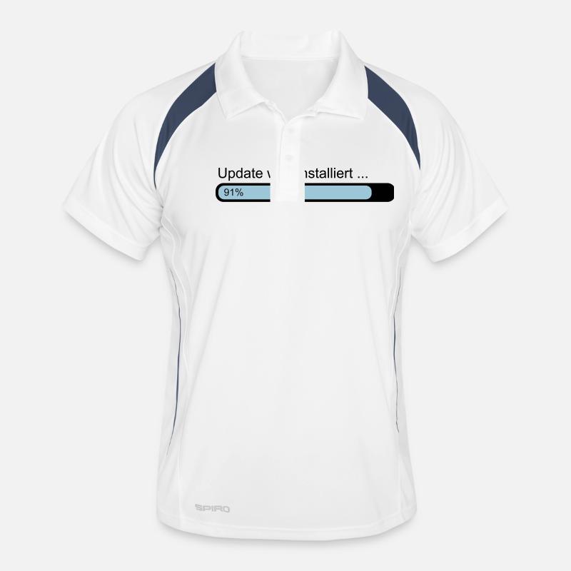 Update wird installiert .. Ladebalken 91% Männer Polo atmungsaktiv