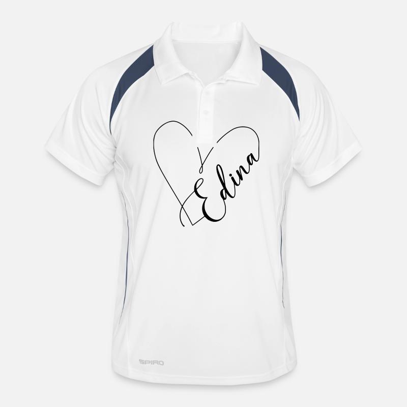 Edina Nom Ligne de Coeur Polo respirant Homme