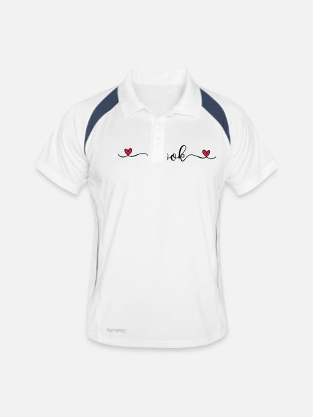 Cook - Men's Polo breathable - white/navy - Front
