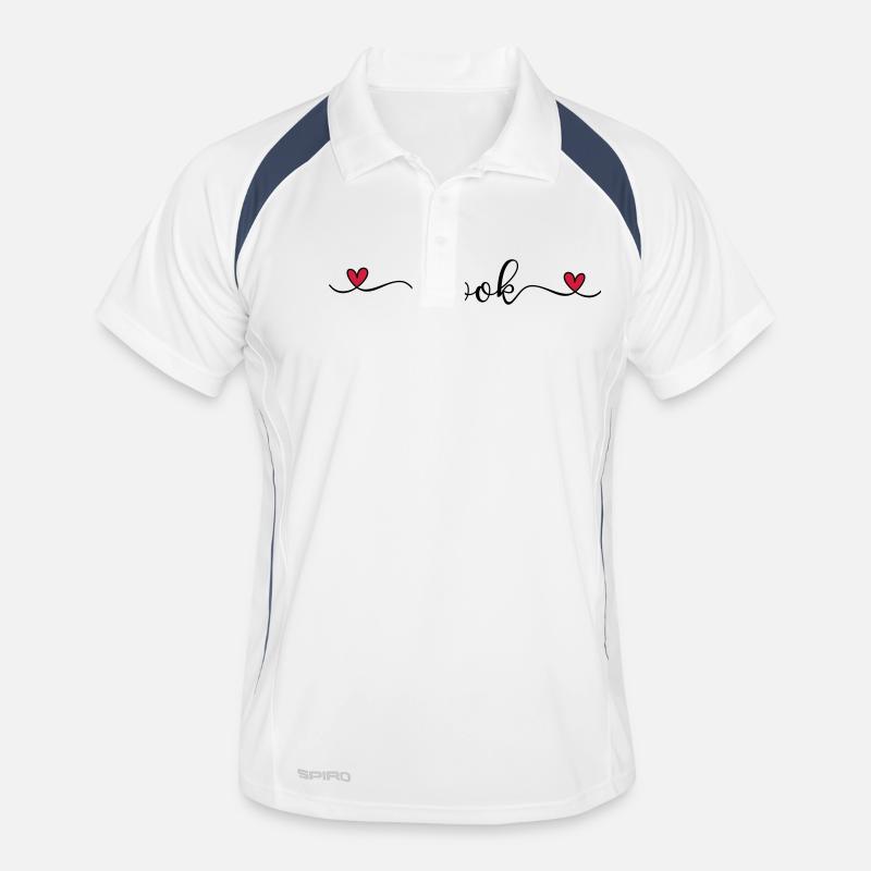 Koch - Männer Polo atmungsaktiv - Weiß/Navy