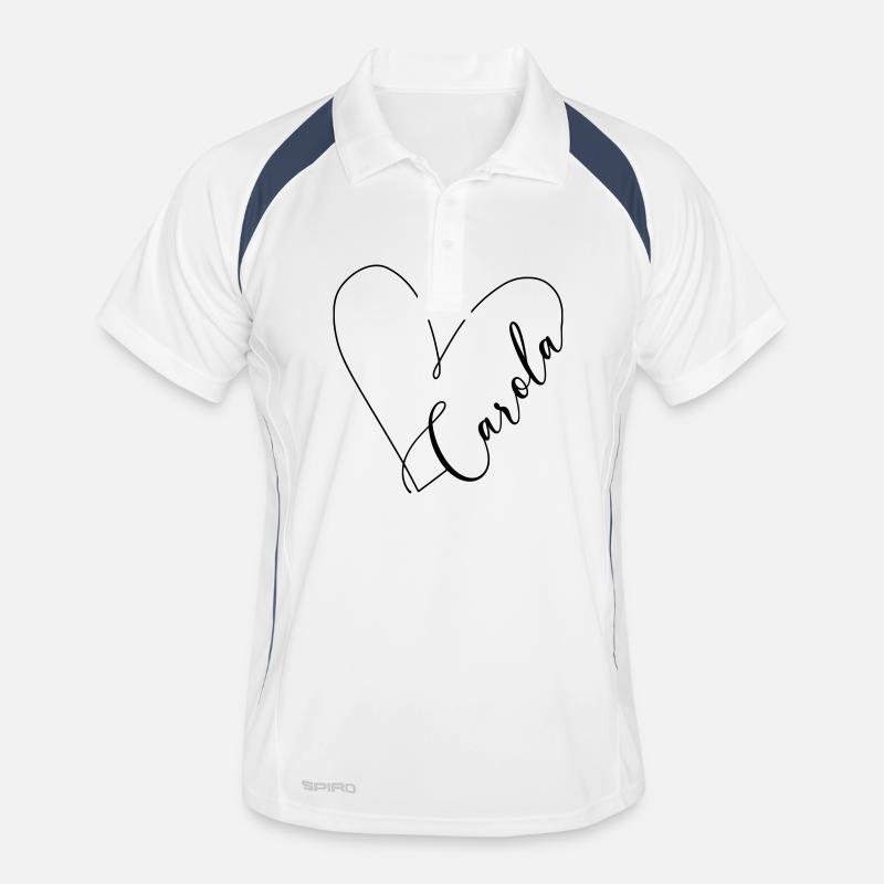 Carola Name Heart Line Men's Polo breathable