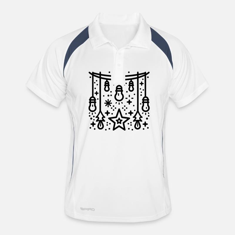 String Lights - Men's Polo breathable - white/navy