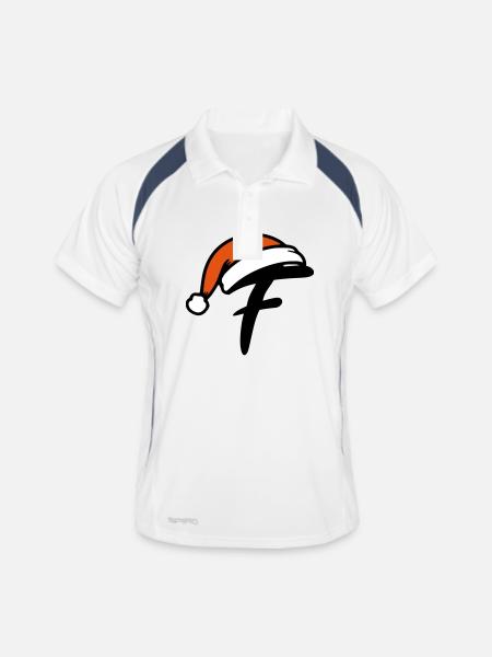 Letter F Christmassy - Men's Polo breathable - white/navy - Front