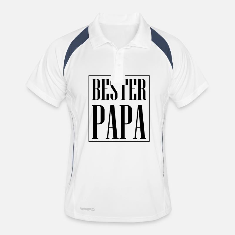 Bester Papa Spruch Familie Männer Polo atmungsaktiv