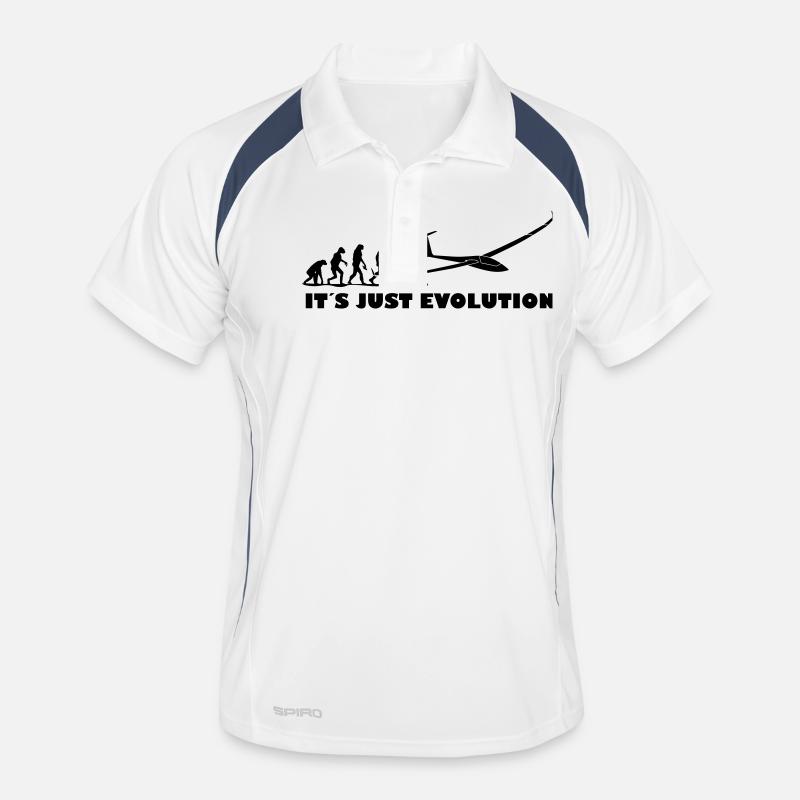 evolution gliding glider pilot - Men's Polo breathable - white/navy