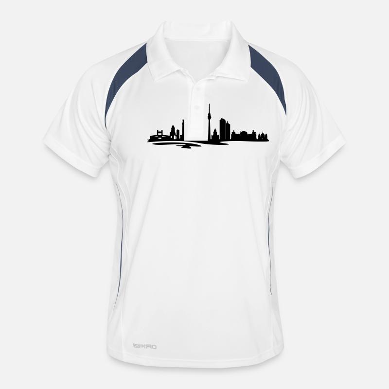 Skyline - Berlin Männer Polo atmungsaktiv