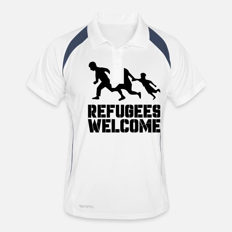 Refugees Welcome Men's Polo breathable