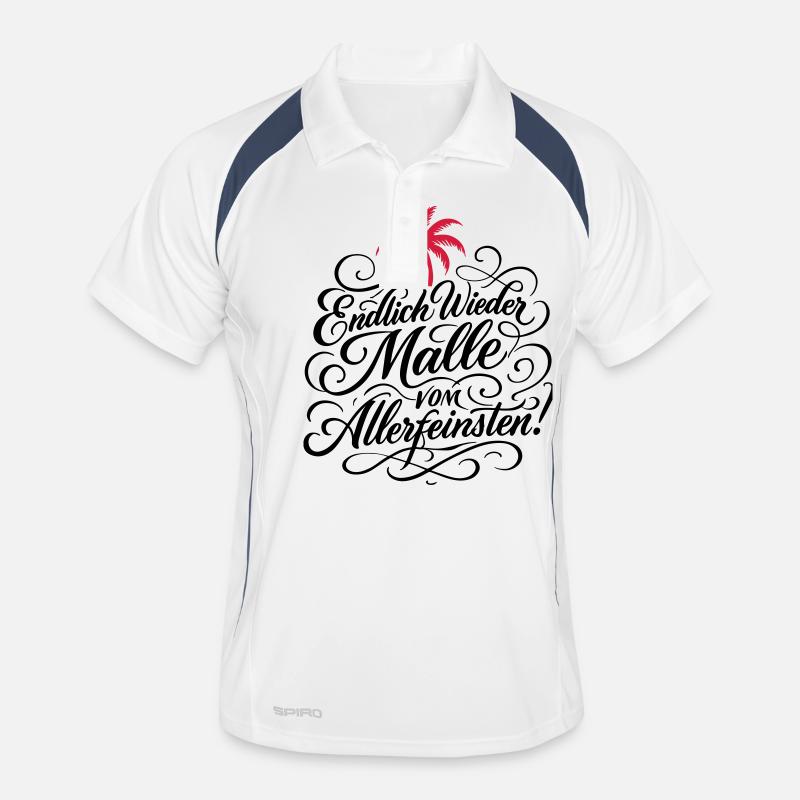 Endlich Malle Spruch Urlaub Männer Polo atmungsaktiv