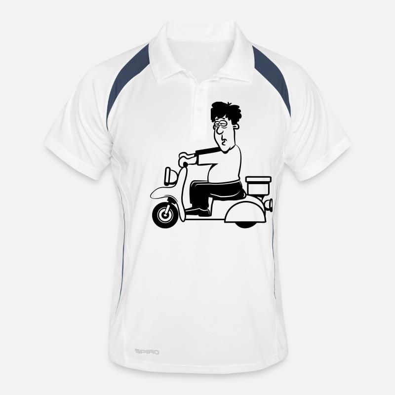 motorroller witzig Männer Polo atmungsaktiv