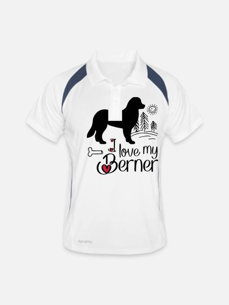 Bernese - Men's Polo breathable - white/navy