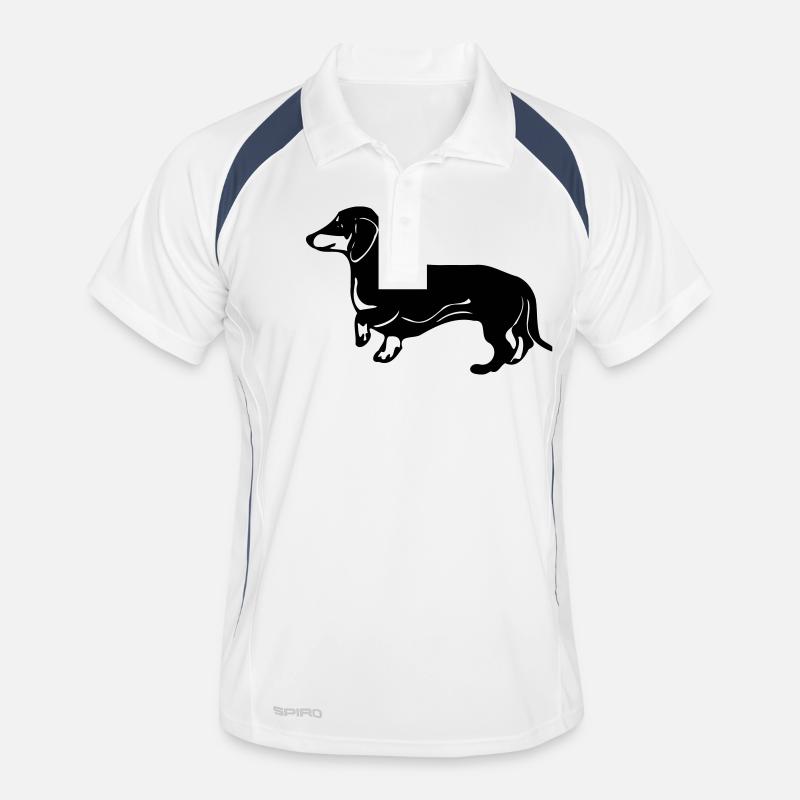 dackel hund Männer Polo atmungsaktiv