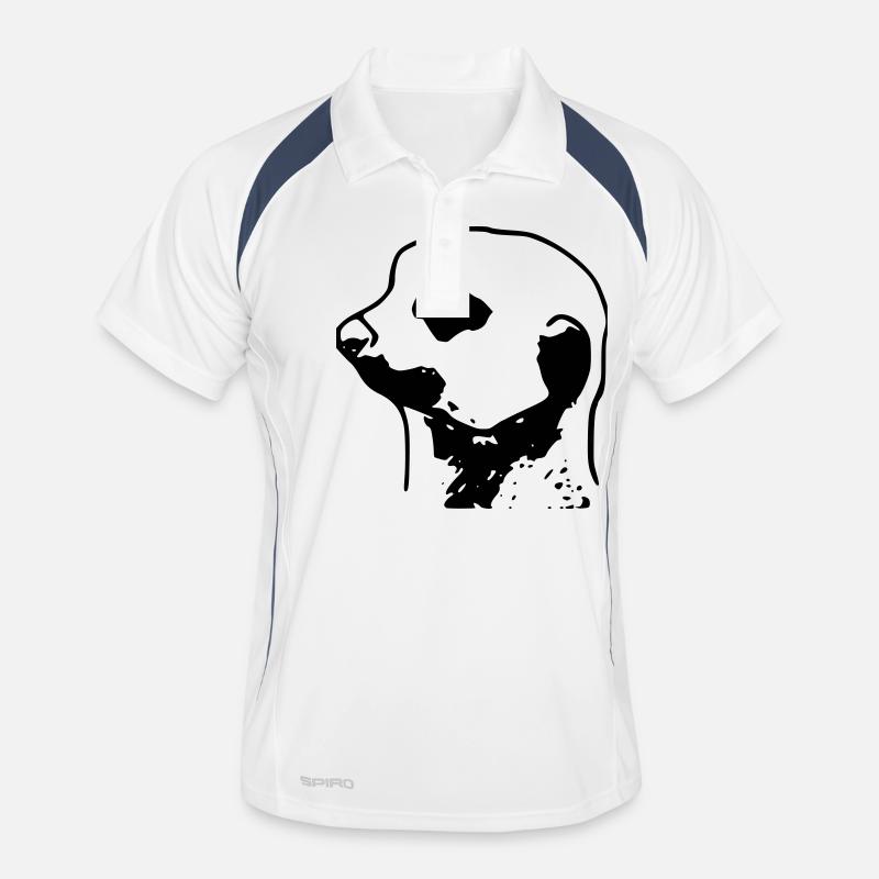 erdmann/erdfrau - Männer Polo atmungsaktiv - Weiß/Navy