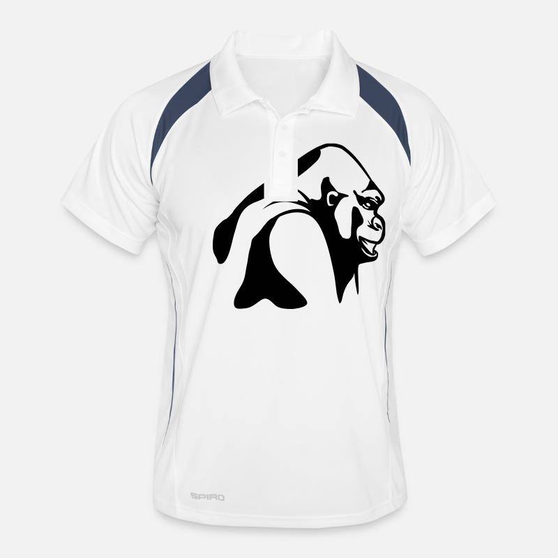 monkey gorilla - Men's Polo breathable - white/navy
