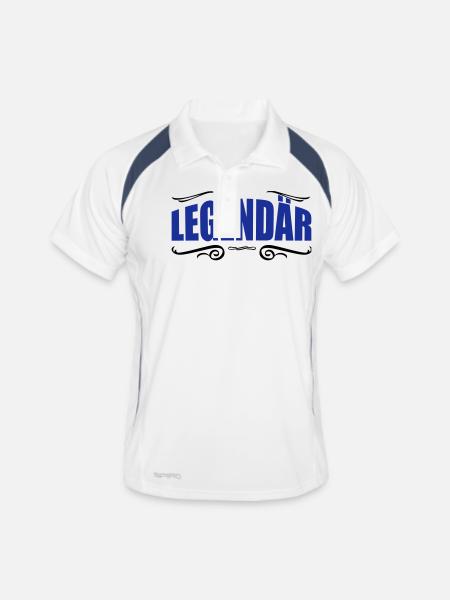 légendaire - Polo respirant Homme - blanc/marine - Devant