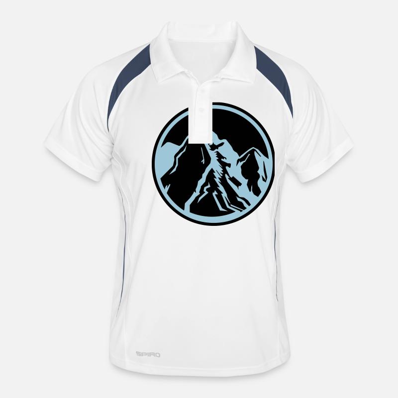 Mountains Mountains 1 - Men's Polo breathable - white/navy