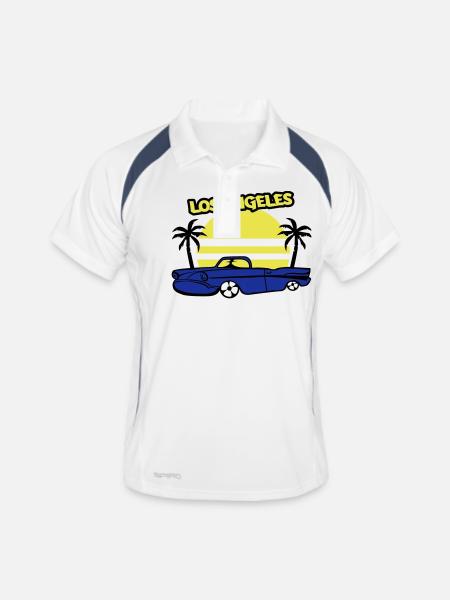 Los Angeles Lowrider - Men's Polo breathable - white/navy - Front