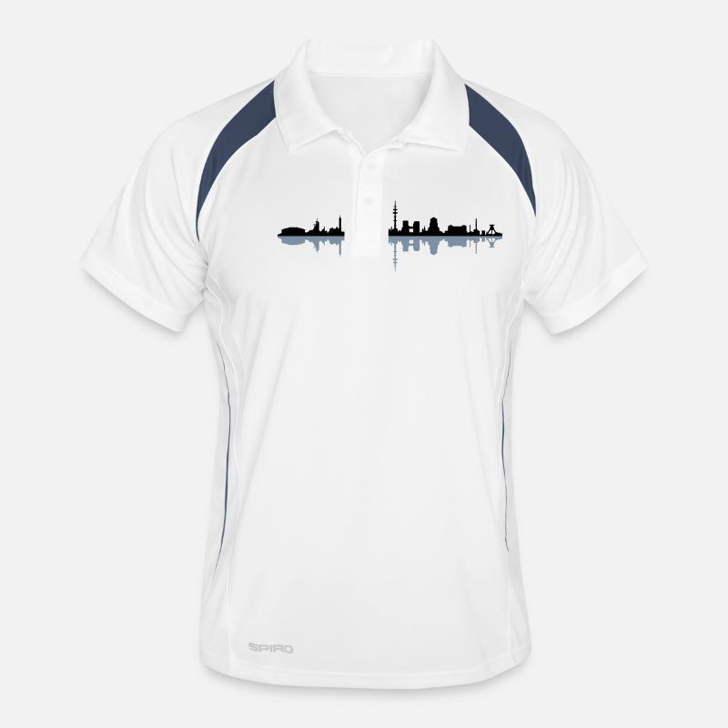 Skyline - Gelsenkirchen Männer Polo atmungsaktiv