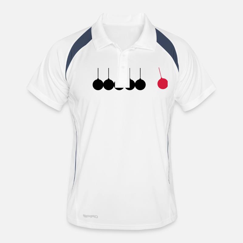 Physics, Pendulum - Men's Polo breathable - white/navy