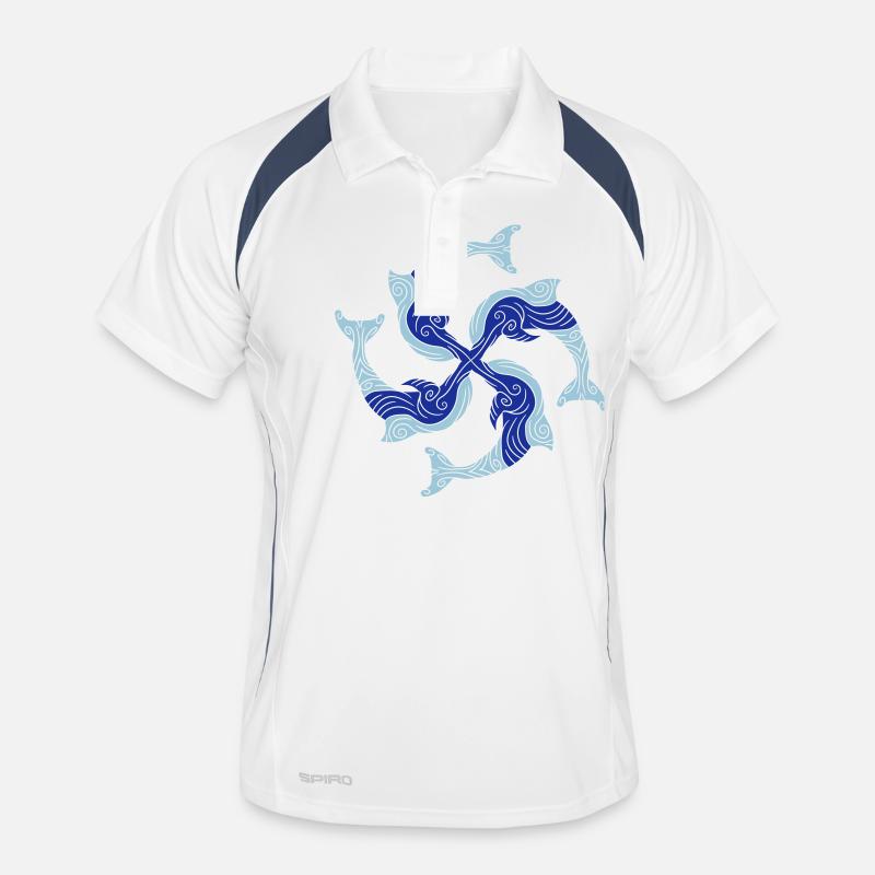 Tattoo pattern lines tribal circle 4 group cool de Men's Polo breathable