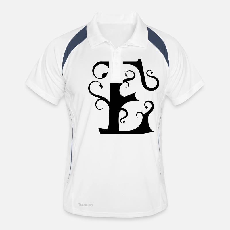 Monogramm Letter E Männer Polo atmungsaktiv