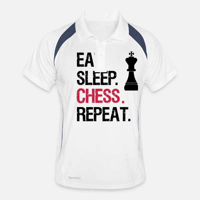 Eat Sleep Echecs Repeat - King Polo respirant Homme